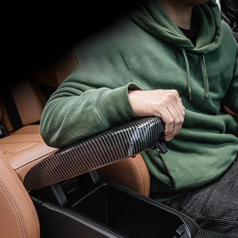 BMW 3 4 5 6 7 시리즈 X1 X3 X4 X5 X6 X7 중앙 팔걸이 박스 커버 ABS 탄소 섬유 내부 수정