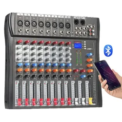 8-Channel Professional Audio Mixer DJ Stage Console Digital Sound Equipment with Fader Controller Computer CT 8 Audio Interface
