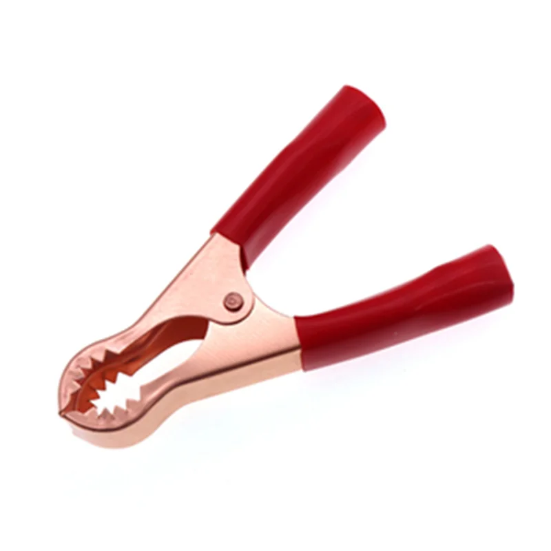 2Pcs 50A Red + Black 80mm Crocodile Car Caravan Van Battery Test Lead Clips Best Promotion Alligator Clips