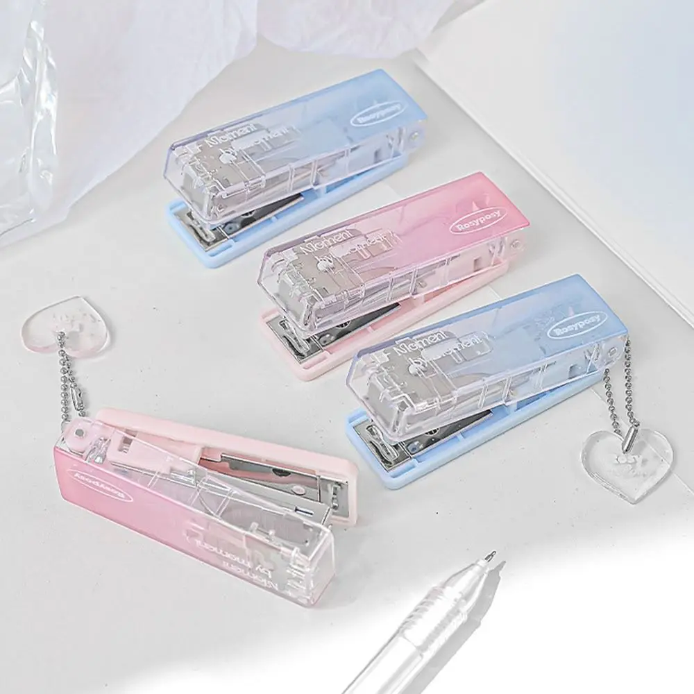 

Mini Folding Stapler High-quality Plastics Little Fresh Binding Tools Student Stationery Reusable Paper Clip School