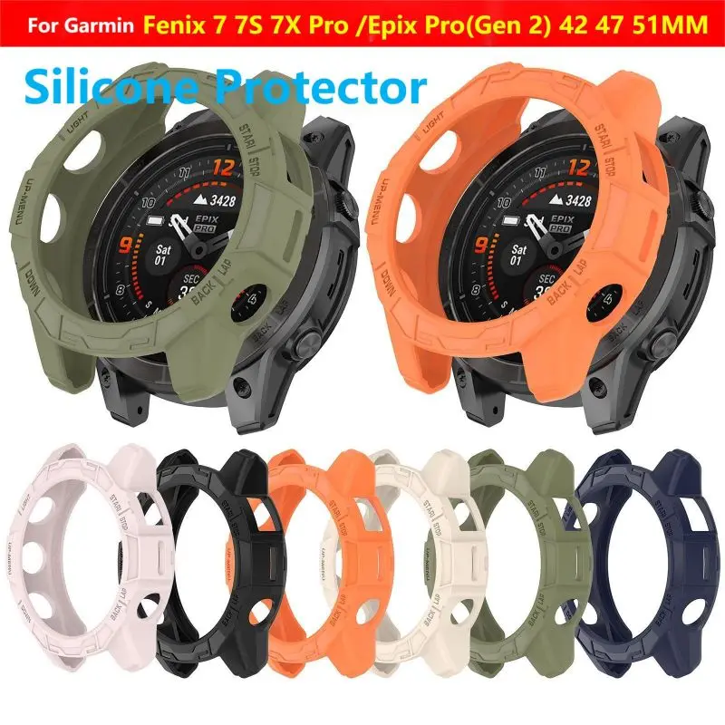

Мягкий силиконовый чехол из ТПУ для Garmin Epix Pro (Gen 2) 51 мм 47 мм 42 мм Fenix 7S 7 7X Pro, защитный чехол, ремешок для часов