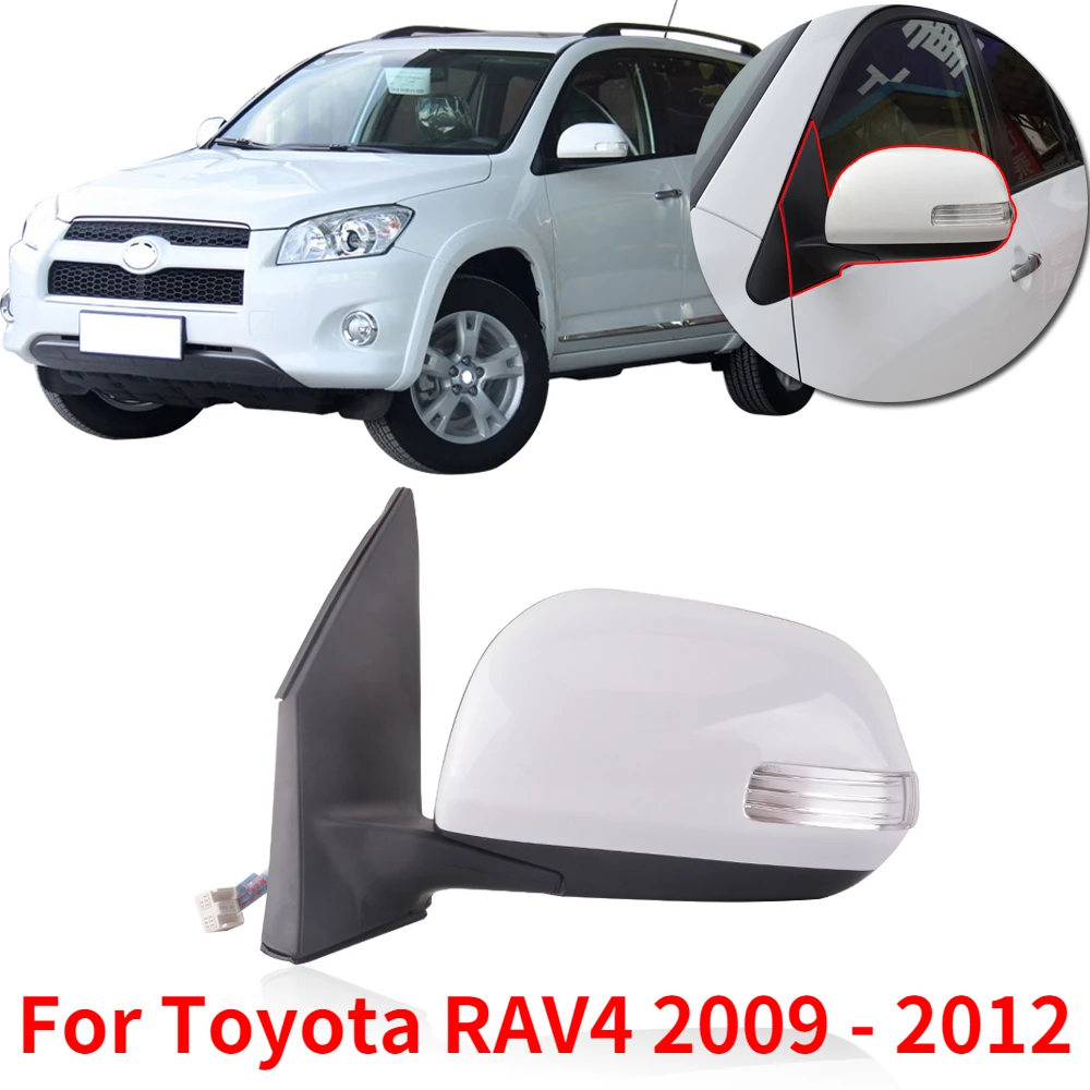 CAPQX 9wire For RAV4 2009 2012 Side Rearivew Mirror Rear View Mirror