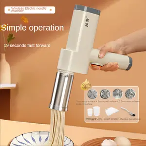 CHUNTIANMEI Portable Automatic Pasta Maker Machine Handheld Electric Pasta  Noodle Maker Machine Electric Noodle Maker Send 3 Mold and Charger 30