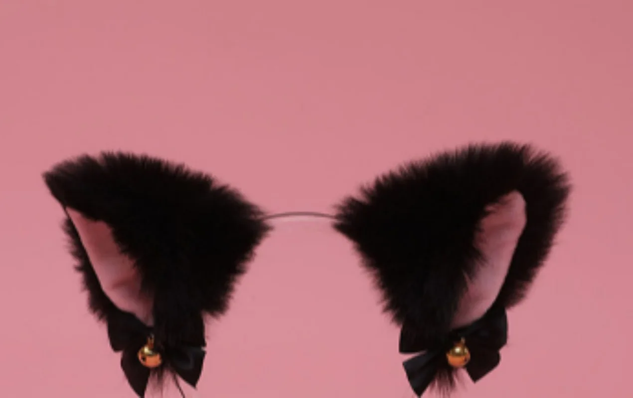 Fascia Per Capelli Con Orecchie Da Gatto In Pizzo – 2 Pezzi – Nera – Accessorio Cosplay E Festa Halloween - 6