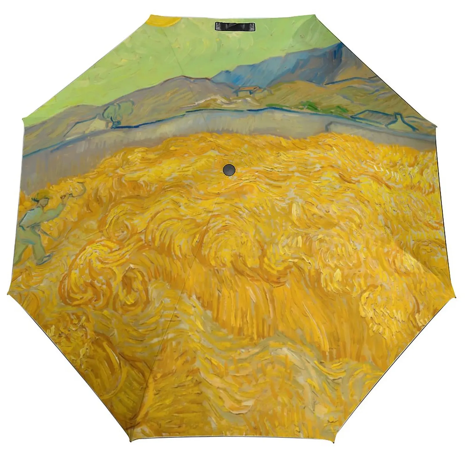 

Винсент Ван Гог 3 сложения автомобильный Зонт Wheatfield легкий зонт ветрозащитные Зонты из углеродного волокна для мужчин и женщин
