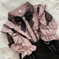 Kawaii Women Shirts Jirai Kei Lolita Y2K Cute Japanese Style Blouse Elegant Long Sleeve Sweet Tops Casual Aesthetic Shirt 2024 - Image 6