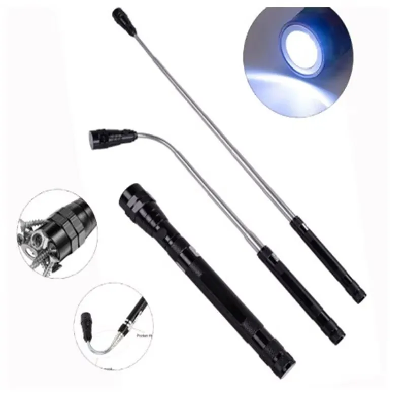 360 Degree Flexible LED Flashlight Magnetized Head Telescopic 3 LED Torch Flashlight Magnetic Pick Up Tool Lamp Light camping light portable flashlight camping lamp portable torch