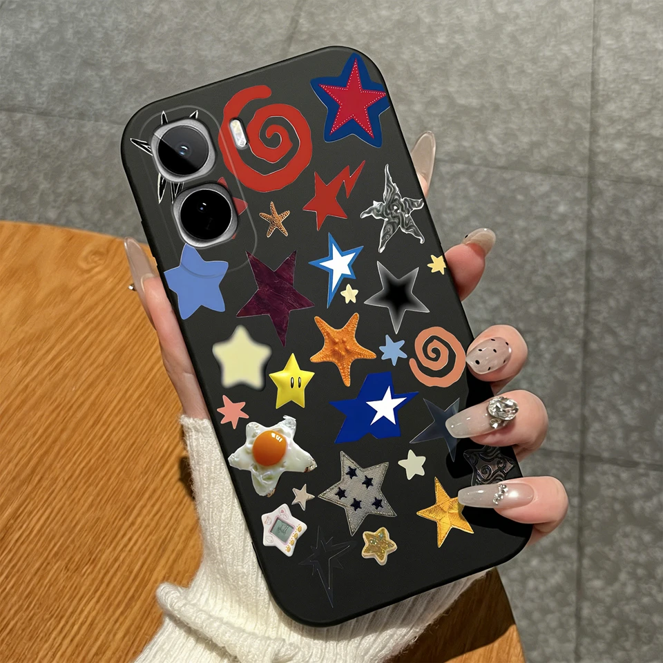 Cute Animal Bowknot Star Koi Pattern Soft Matte Silicone Shockproof Protective Phone Case