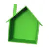 Creative Wooden Hut Shape Wall Shelf Wood Hanging Shelf Shelves Small Fabric Organizer for Home Decoration, Many 5