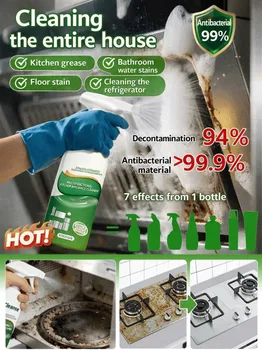 Spray detergente multiuso per la sicurezza domestica, smacchiatore potente per la pulizia del forno, delicato