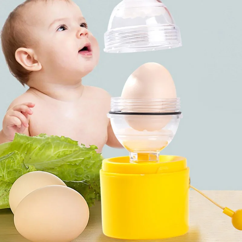 Egg Scrambler Hand Egg Shaker Mixer Food Grade Silicone Yolk White Mix Manual Tool Convenient Golden Maker for Kids
