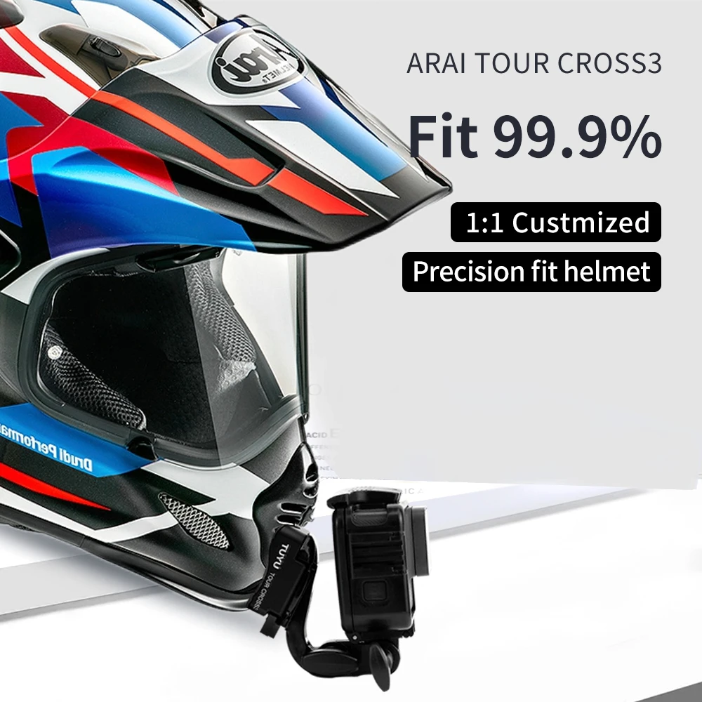 Support de caméra d'action pour casque moto - Compatible GoPro, Insta360, DJI