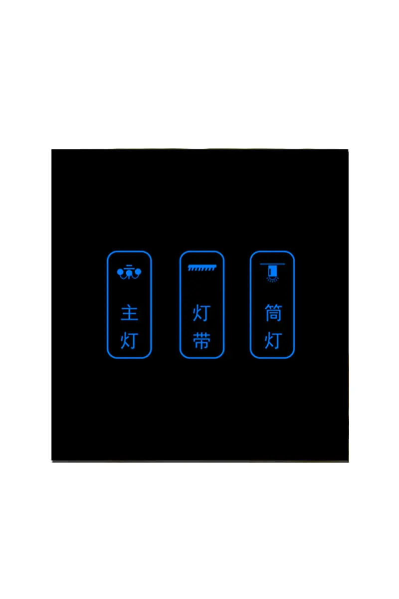 

Touch Switch Three-Open Single-Control Tempered Glass Panel Intelligent Touch Screen 86-Type Capacitive Induction Type