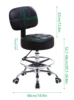 KKTONER Swivel Round Rolling Stool PU Leather with Adjustable Foot Rest Height Adjustable Task Work Drafting Chair with Back 2