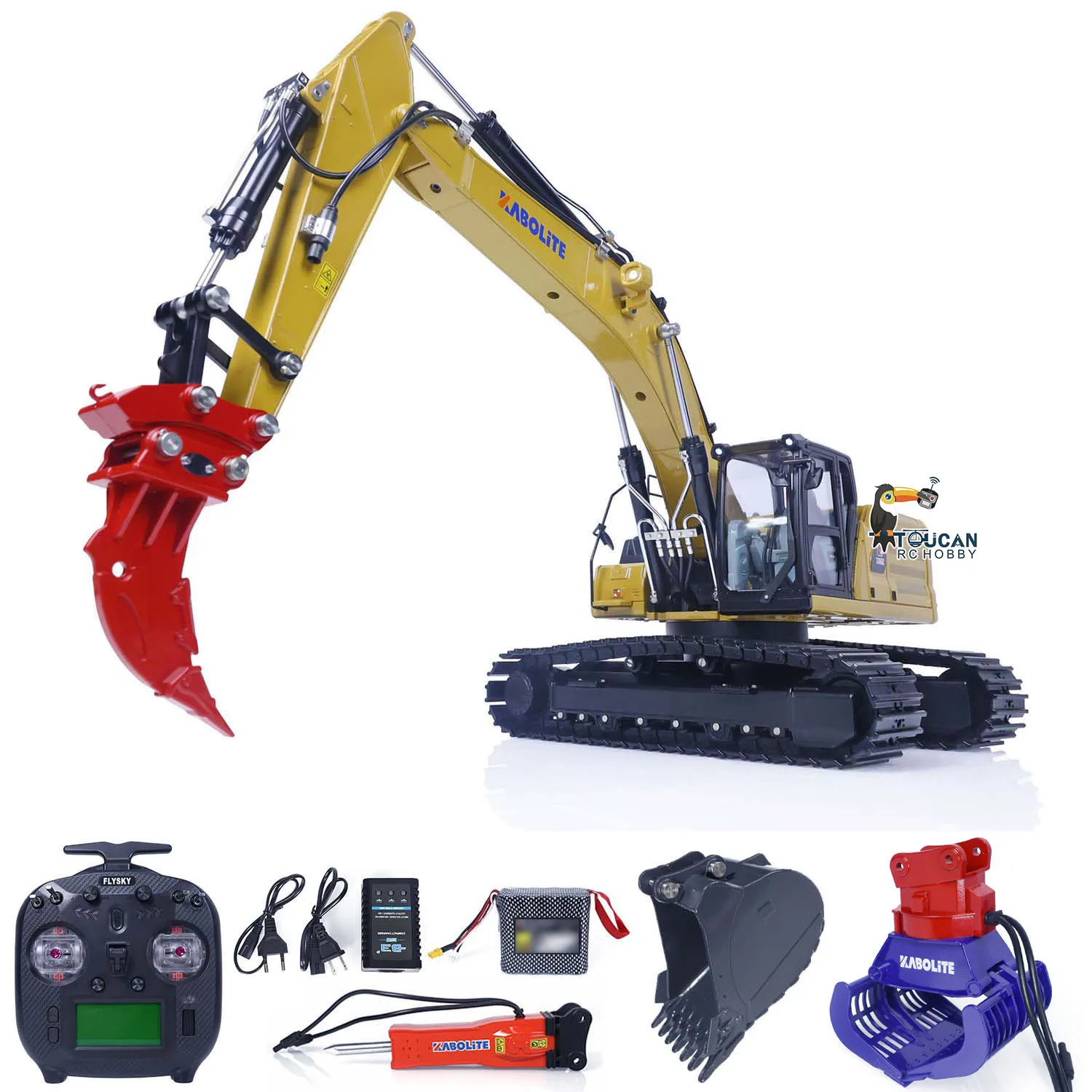 Kabolite K336GC RC Hydraulic Excavator RTR Upgraded K961 100S 1/18 Construction Digger Light Model Toy TH22749 2