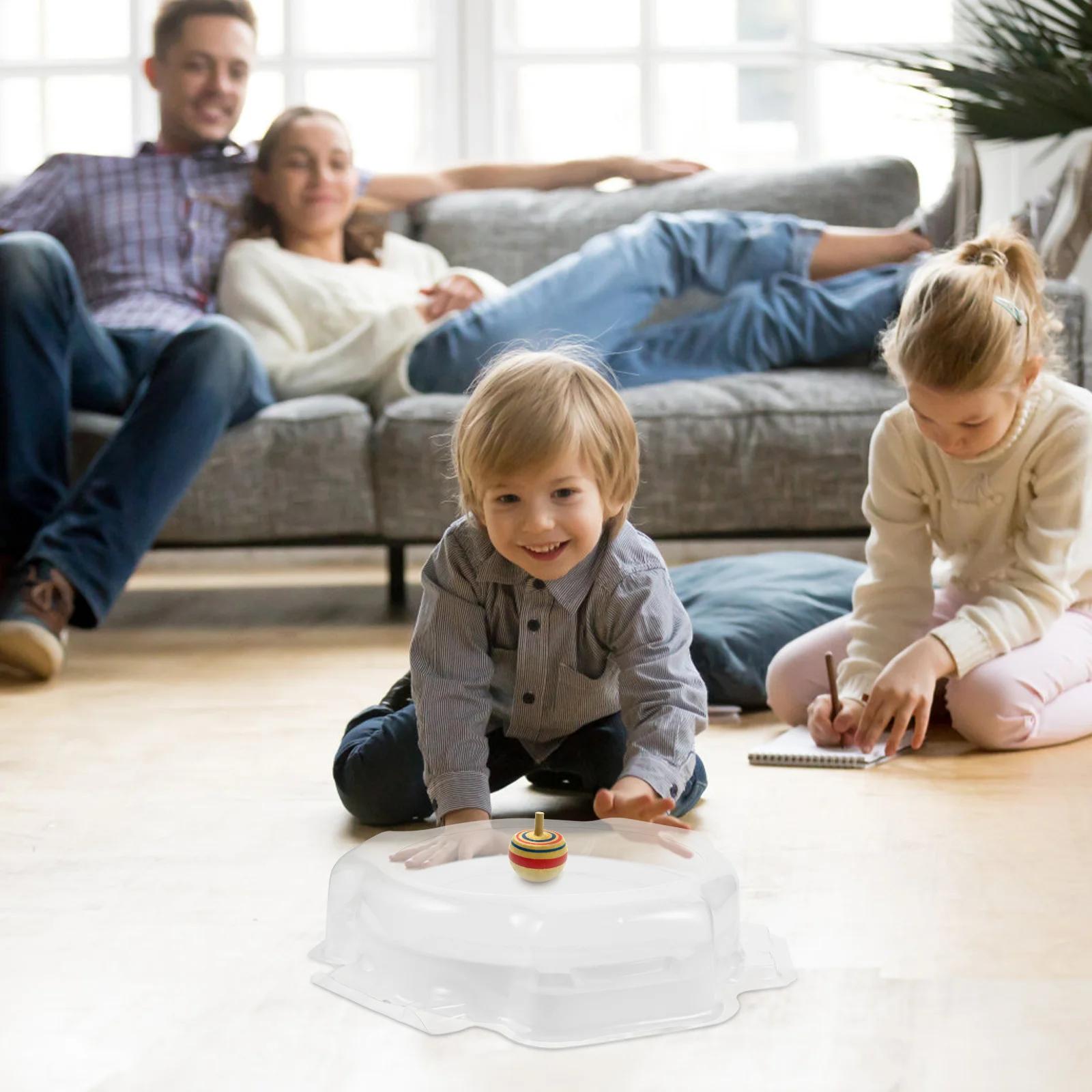 Round Design Gyro Disk Toys Duel Ground Spinning Top Arena Plastic Stadium Plate Protective Shield Game Field Kids Hobby