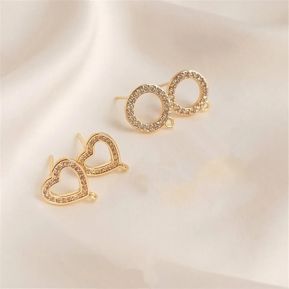 

Серьги-кольца из серебра 925 пробы с цирконом, 14 к