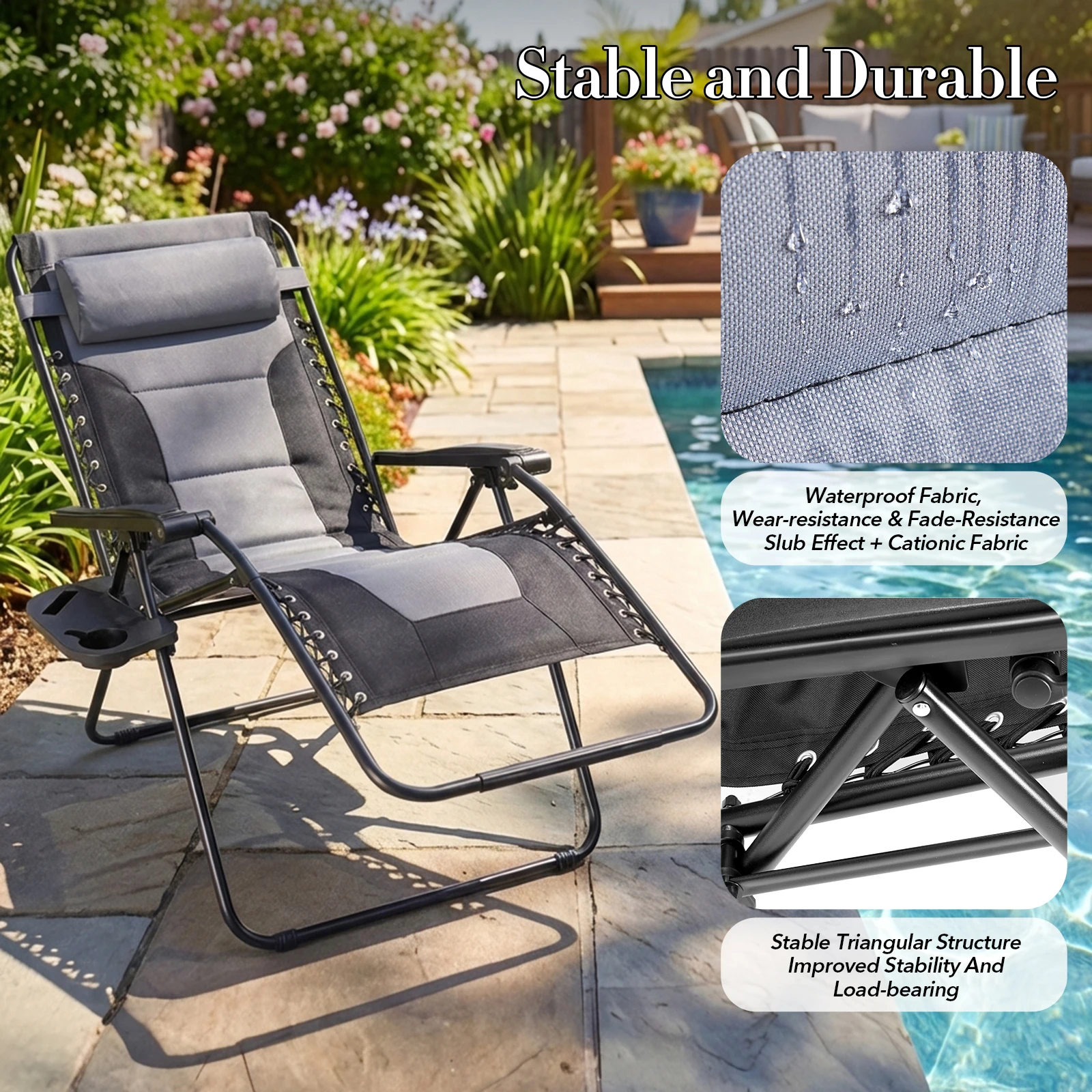 JHK Oversized Zero Gravity Reclining Chair 6
