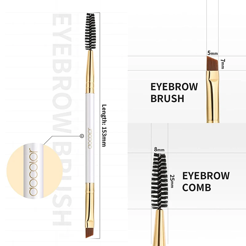 Docolor Double Head Makeup Eyebrow Brush Double Sided Blending Eye Eyebrow Flat Angled Make Up Brush Comb Ended Tool makeup brush set makeup brush makeup tool set makeup tool