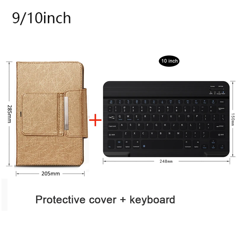 Universal Wireless Bluetooth Keyboard with Detachable Magnetic Leather Case
