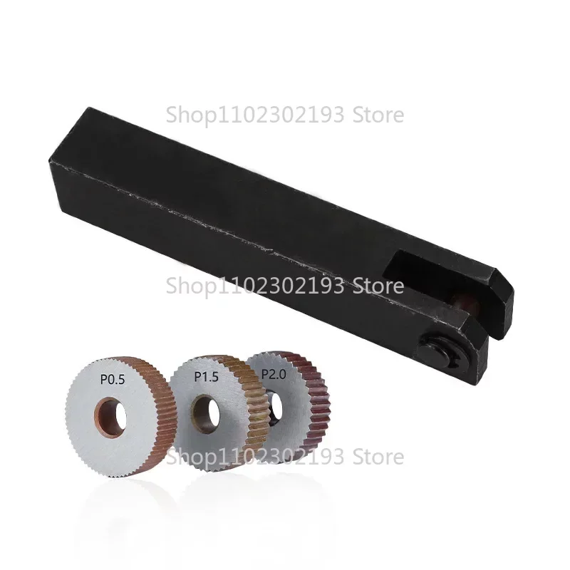 Single Wheel Straight Linear Knurling Tool Set 7pcs Pitch 0.5 1.5 2mm