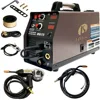MIG175 175A MIG Welder with Aluminum Spool Gun - Advanced Auto MIG Synergistic Setting, Voltage Fine Tuning,Brown, 240V 1