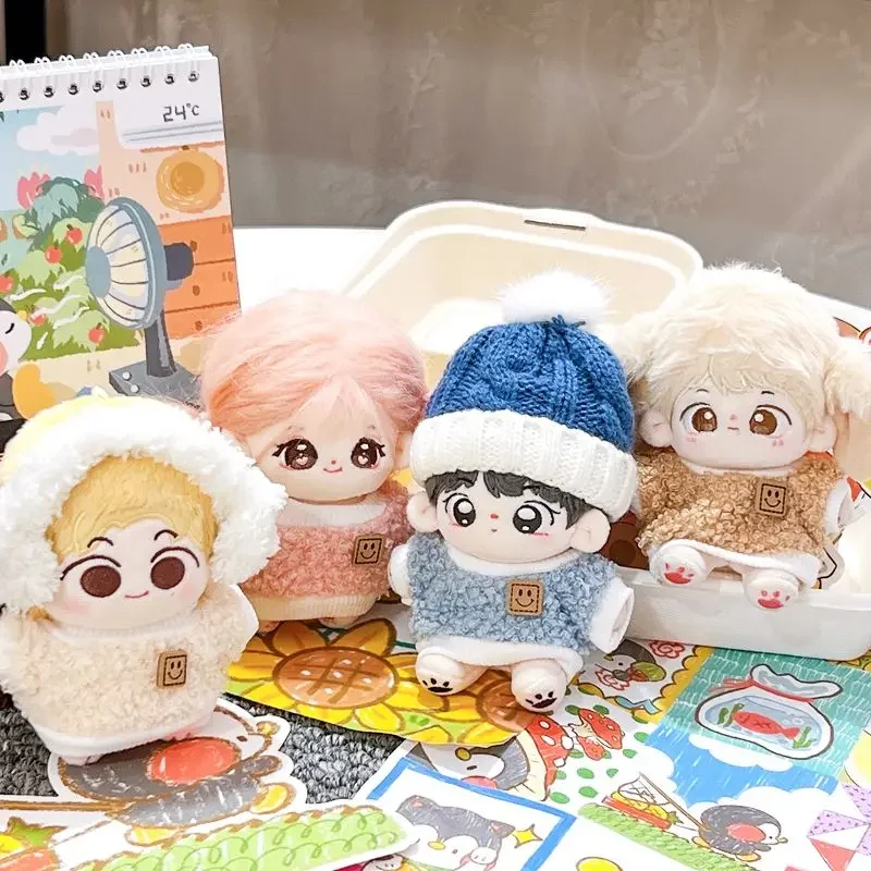 10cm baby clothes in stock plush sweaters for winter cute plush pendants, cotton dolls, starfish body accessories, dressing up 6
