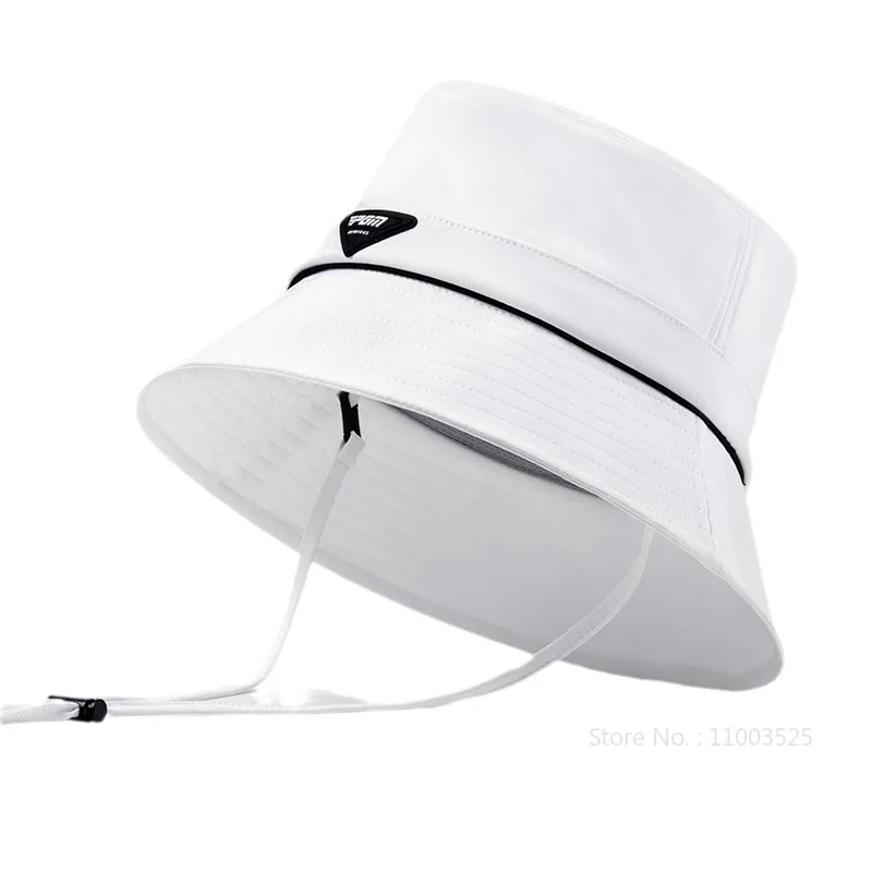 New Golf Hat Fashion Outdoor Sports Golf Bucket Cap High Rope Adjustable Fisherman Hat Sunscreen Anti-Sweat Headcover