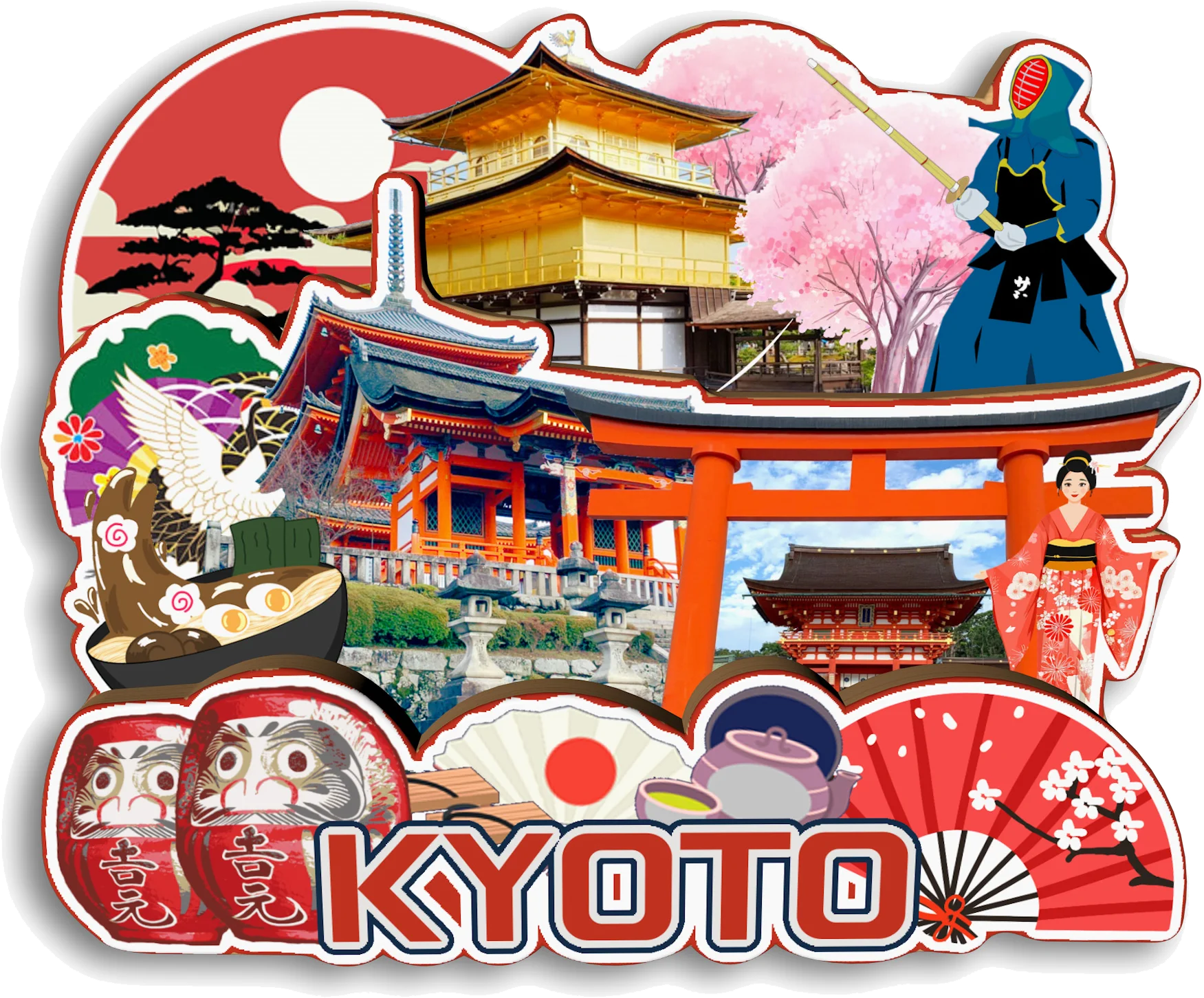 Sapporo Kobe Kyoto Saitama Hiroshima Sendai Chiba Niigata Japan Fridge Magnet Travel Souvenir Gift magnetic fridge magnets magnetic fridge stickers