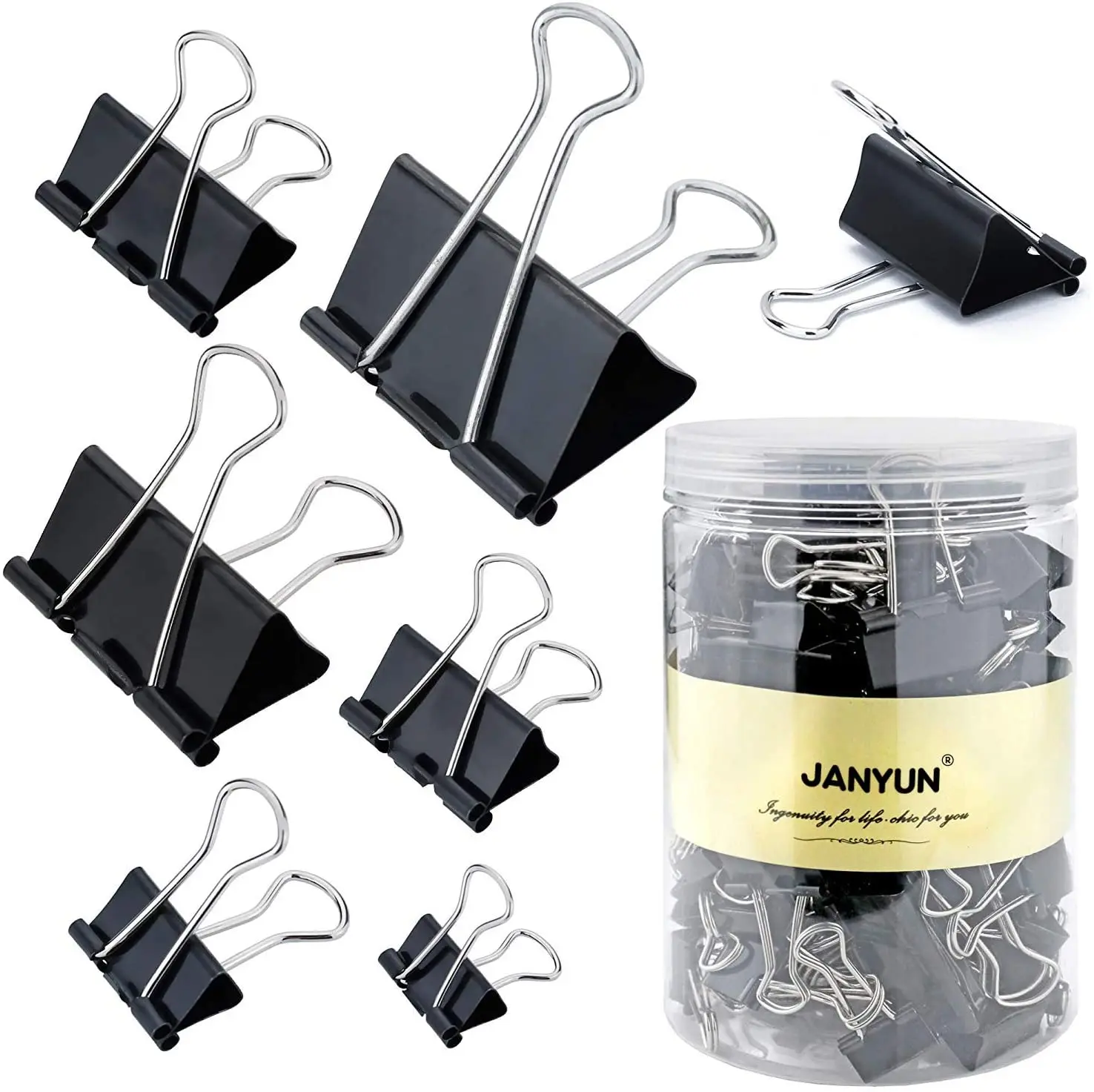 Binder Clips 10/5Pcs 15/19/25/32/41MM For Books Stationery