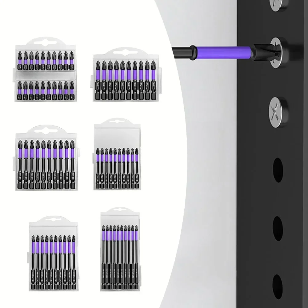PH2 Cross Screwdriver Set 10/20pcs Magnetic Batch Head Impact Drill Bit Alloy Steel Non-slip Cross Screwdriver 25/50/65/70/90mm screwdriver set magnetic screwdriver set magnetic screwdriver bit set