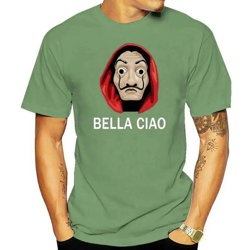 

Bella Ciao T-Shirt For La Casa Lovers Men T-Shirt Black Navy Shirt Humorous Tee Shirt