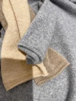 100% pure cashmere free collar bottoming autumn and winter slim sweater Joker needle bottoming - Image 2