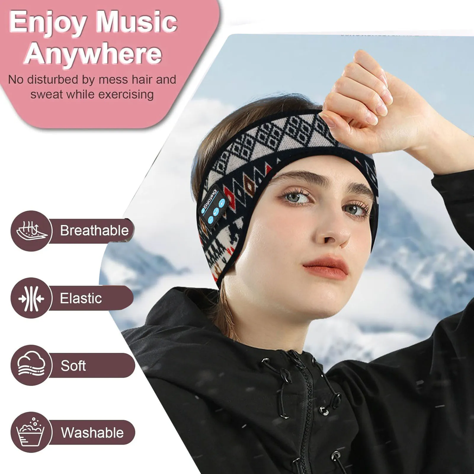 Wireless Bluetooth Headphones Headband Unisex Sports Music Winter Earmuffs Outdoor Ear-Muffs Ear Cover Bluetooth Headset Mic