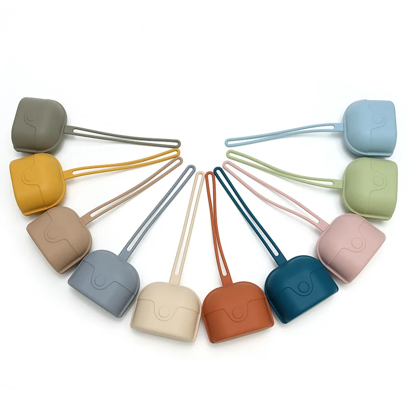 2023New Baby Pacifier Holder BPA Free Food Grade Silicone Infant Portable Soother Container Box Nipple Nursing Storage Box 5