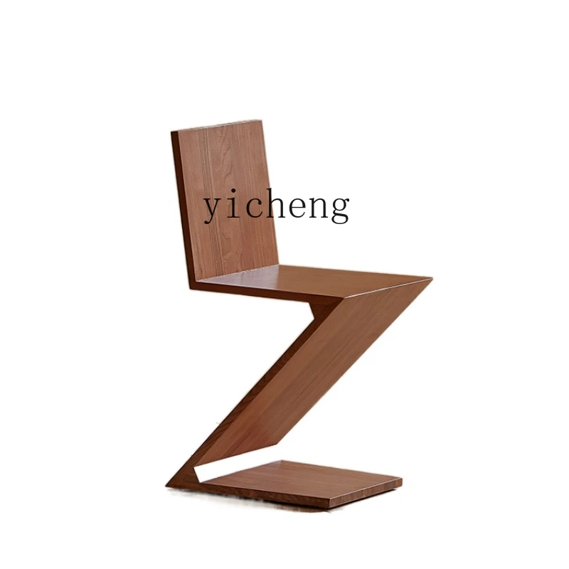 

ZC Middle-Ancient Chair Replica Designer Model Dining Chair Creative Solid Wood Backrest Stool