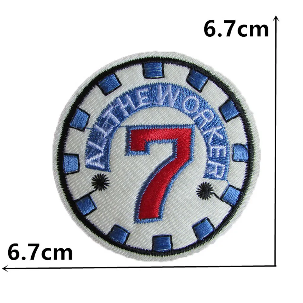 Round badge embroidery Hot-melt adhesive ironing patch DIY wholesale sales 1-20 sewing patches on clothing patches for clothing