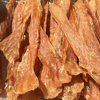 Snack per cani da compagnia carne pura essiccata all'aria petto di pollo fette a scatti carne d'anatra lana dorata striscia a scatti cibo 200g