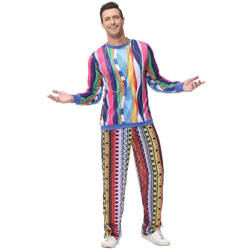 

Carnival Men Retro 60s 70s Hippie Cosplay Clothing Suit Music Festival Outfits Party Rock Disco Costumes