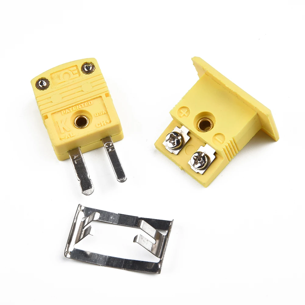 

Yellow Thermocouple Socket Shell Plug Adaptor Mini Thermometer Universal K-Type Mount Alloy Connector Aluminum