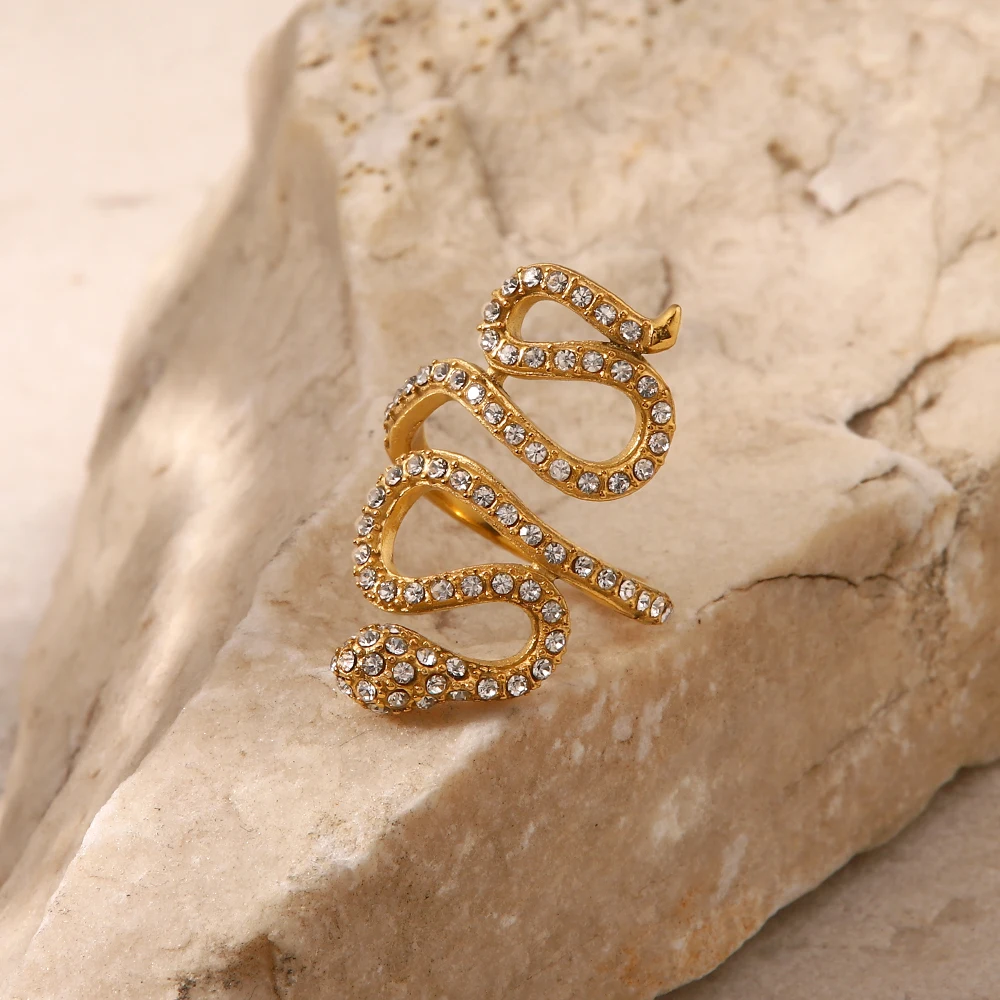 

New Arrived Yellow Color Stainless Steel Ring for Women Jewelry