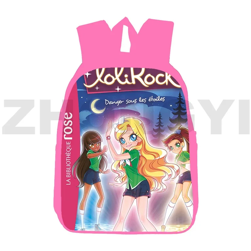 

Модный милый рюкзак Lolirock для женщин, школьная сумка для подростков, 12/16 дюймов, детский мультяшный 3D аниме розовый Lolirock, Повседневная сумка, сумка для книг