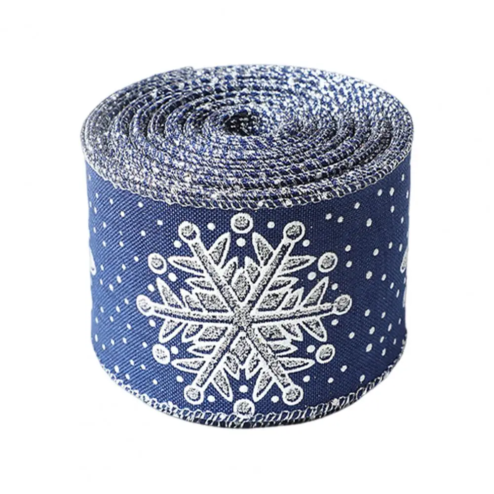 

Лента для создания теплой атмосферы, Рождественская лента, тонкая льняная Снежинка, печатный Универсальный декоративный аксессуар для рукоделия «сделай сам», для игр