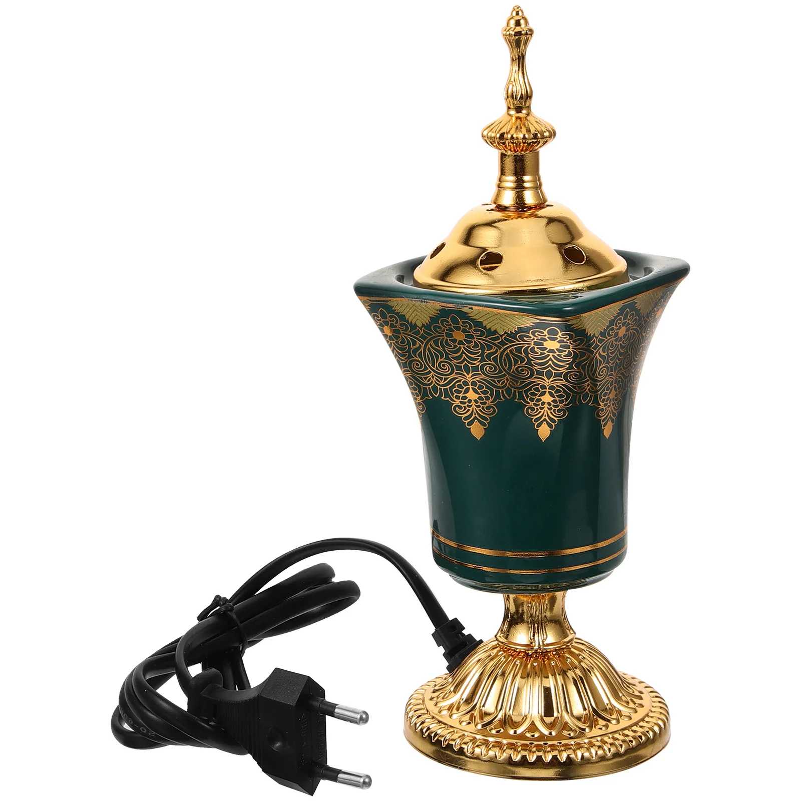 

Ceramic Burner Centerpiece Decorations Home Plug Electric Censer Holder Metal