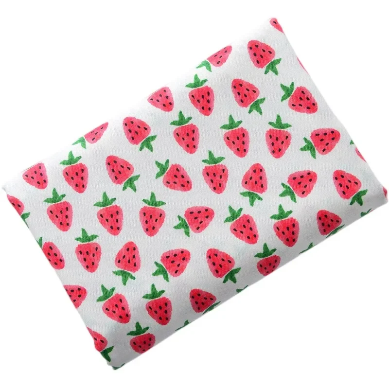 Fabric Cotton Handmade DIY Clothing Pet Ins Pastoral Dressing Baby Cotton Pink Strawberry Tela Algodon Tablecloth