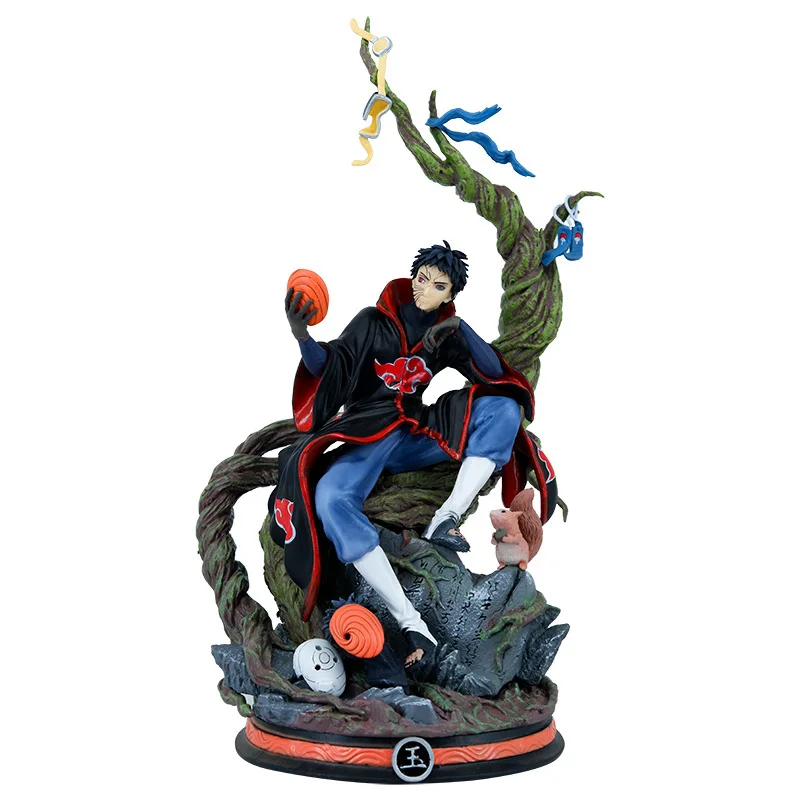 

33CM Naruto Anime Figure Obito Uchiha Tobi Head Changeable Action Figurine Pvc Statue Model Desktop Decoration Toy Gift