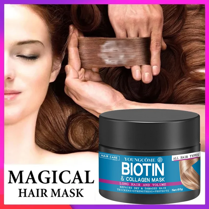 Hair Repairs Hair Mask Biotin Collagen Keratin Treatment Hair Conditioner Hair Essential Oil Nourishing for Dry Damaged Hair