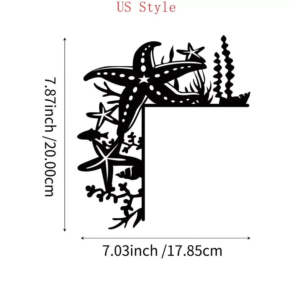 

Starfish Home Decorative Wall Stickers Door Corner Decorations Door Frame Corner Decoration Iron Art Wall Mounted Decoration Ga