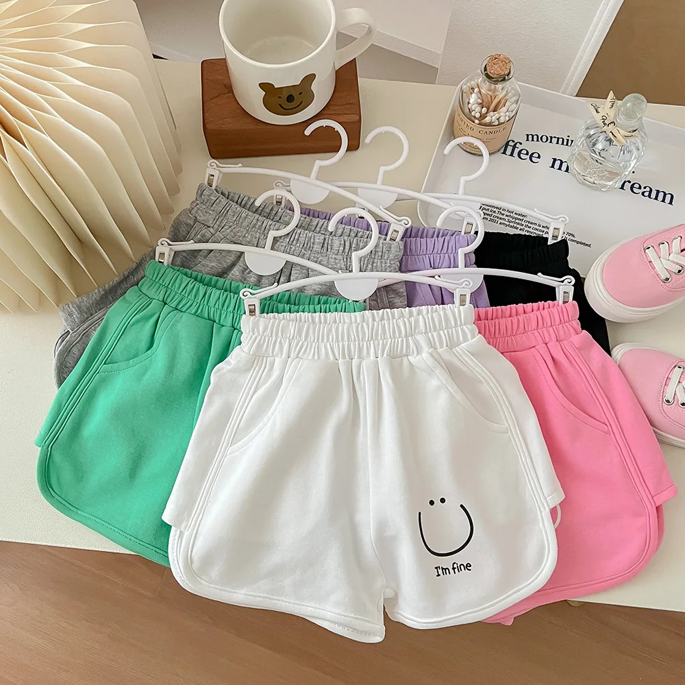Summer Toddler Girls Shorts Korean Cotton Letter Printed Baby Girl Shorts Thin Infant