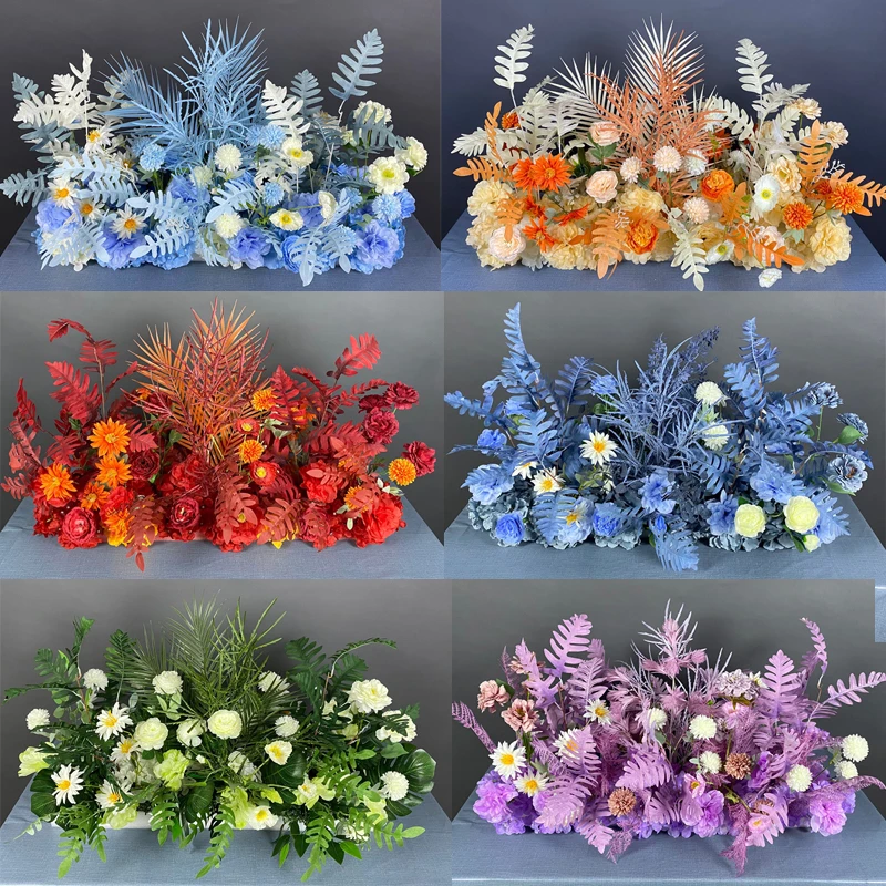 

Refinement Wedding Artificial Road Row Flower Decorations Wedding Party Scene T Stage Window Layout Ornments Supplies